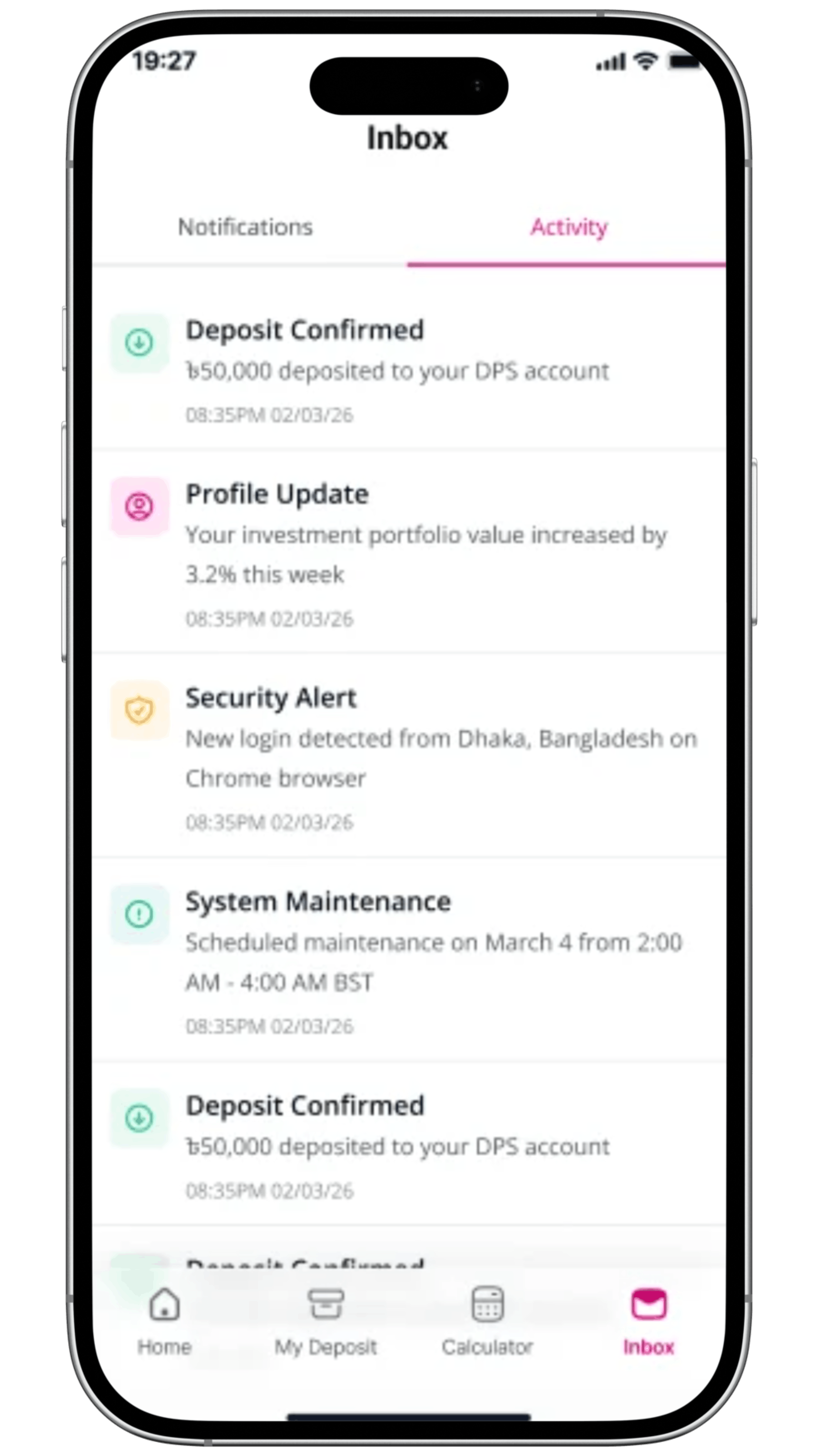 IPDC EZ account screen 7